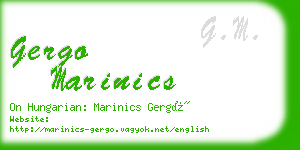 gergo marinics business card